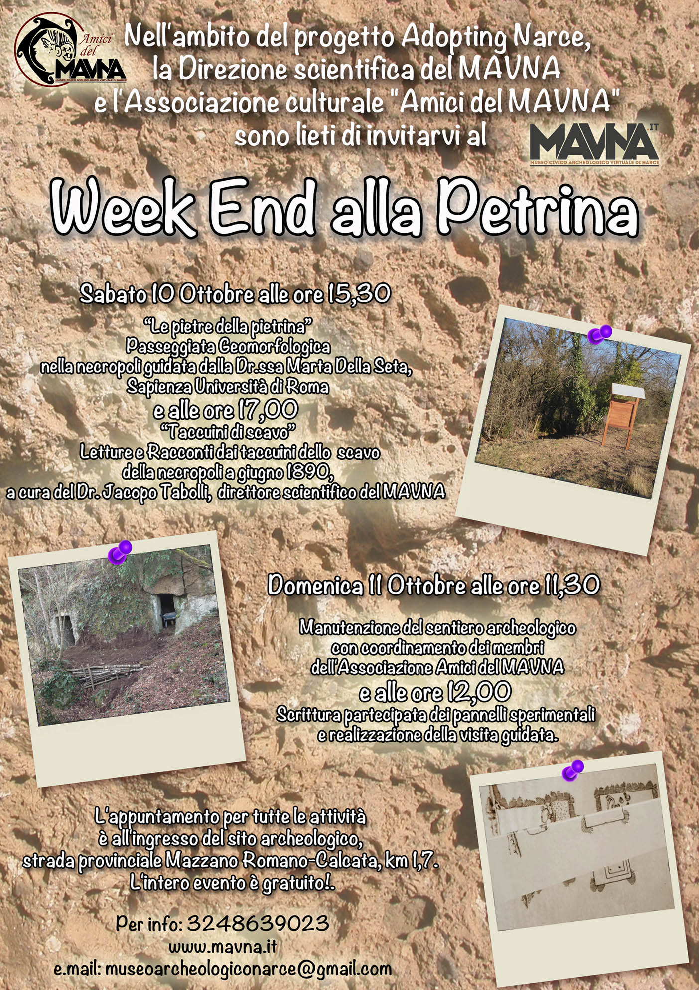 Week End a La Petrina: 10 e 11 ottobre