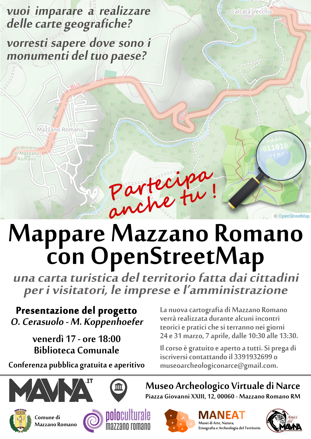 Mappare il borgo medievale di Mazzano Romano con OpenStreetMap